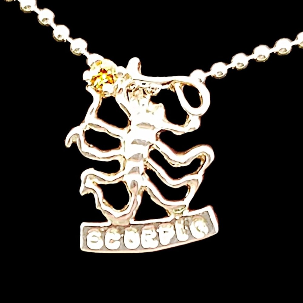Anklet 925 Sterling Silver Chain and Scorpio Charm